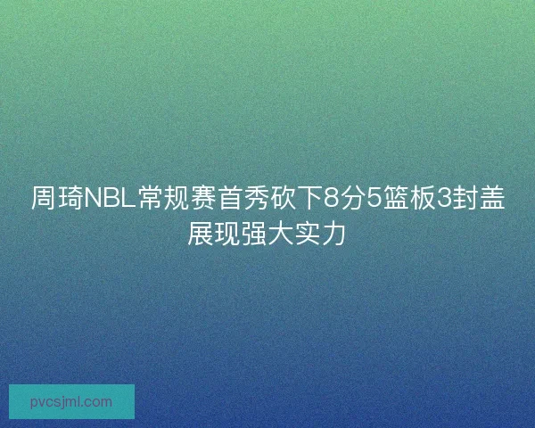 周琦NBL常规赛首秀砍下8分5篮板3封盖展现强大实力